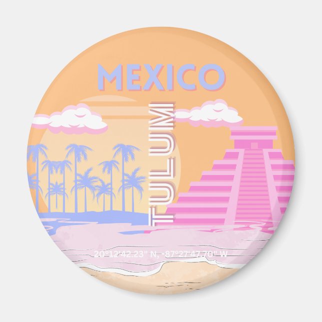 Tulum, Travel Art, Preppy Magnet (Vorne)