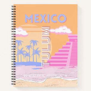 Tulum, Travel Art, Preppy Notizbuch