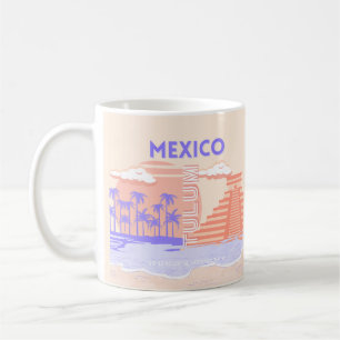 Tulum, Travel Art, Retro Art Kaffeetasse