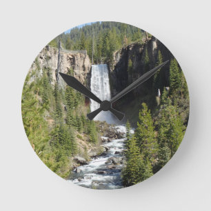 Tumalo Falls, OR Runde Wanduhr