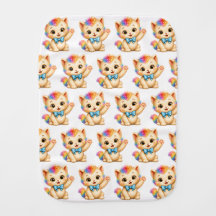 Tumble das Kätzchen Regenbogen Spucktuch