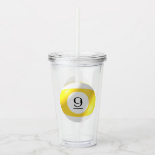 Tumbler - Billard - 9 Ball Acryltrinkbecher