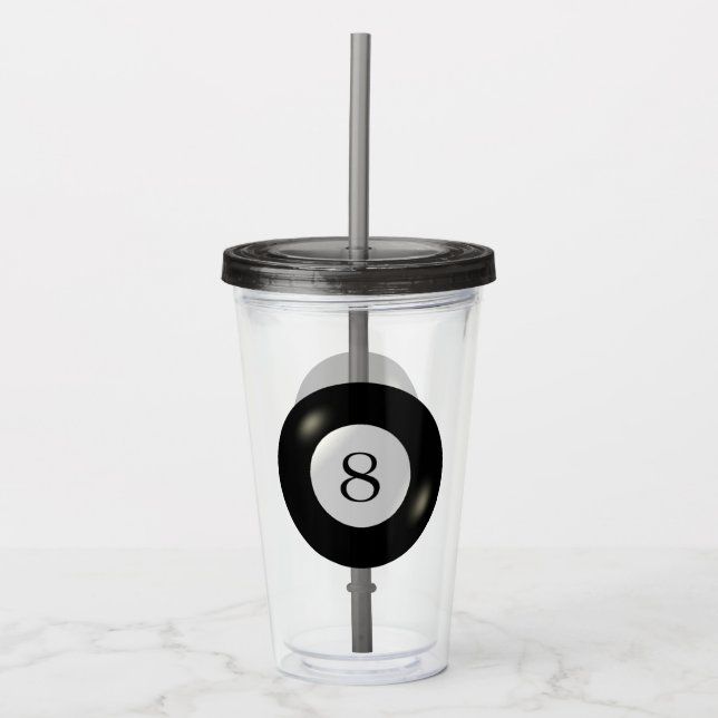 Tumbler - Billiards - 8 Ball Acryltrinkbecher (Vorderseite)