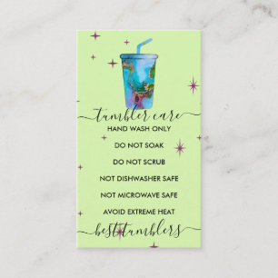 Tumbler Care Green Visitenkarte