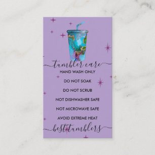 Tumbler care lila visitenkarte