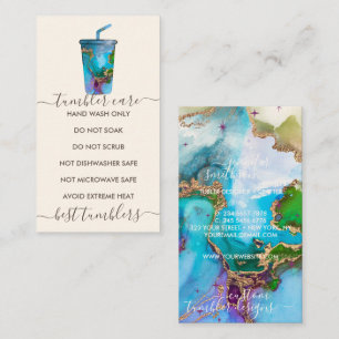 Tumbler Care Vinyl Tasse Art Instructions Visitenkarte