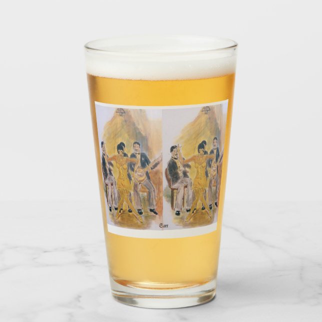 Tumbler Glass Cup : Roaring 20 (Vorne (Gefüllt))