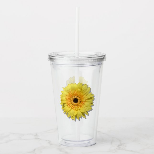 Tumbler - Lemorange Lollipop Daisy Acryltrinkbecher (Vorderseite)