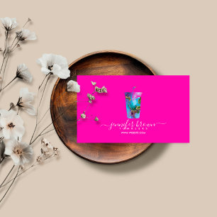 Tumbler ombré neon pink Tasse maker Visitenkarte