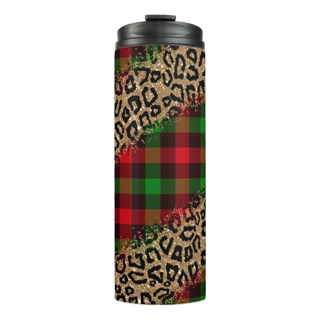 Tumbler Sublimierung Designs Buffalo karierte Xmas Thermosbecher (Vorderseite)