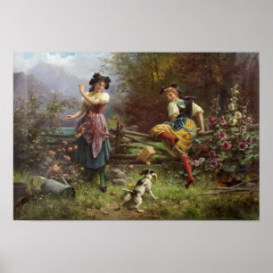 Tumbling Apples von Hans Zatzka - Poster