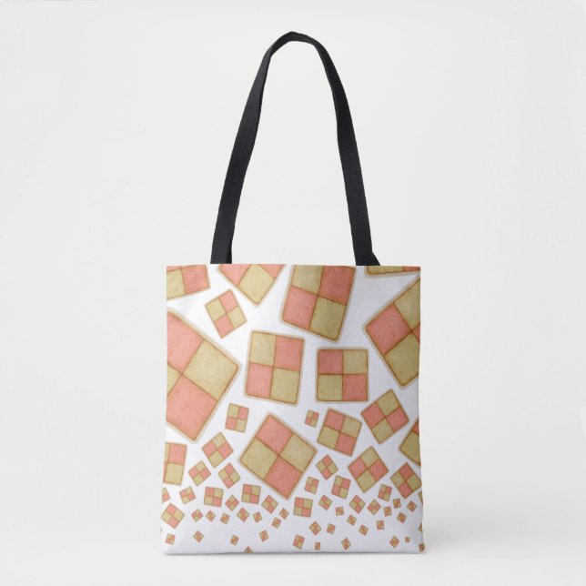 Tumbling Battenberg Kuchen Tote Bag (Vorderseite)