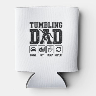 Tumbling Dad Drive Pay Klatschen Wiederholen Shirt Dosenkühler