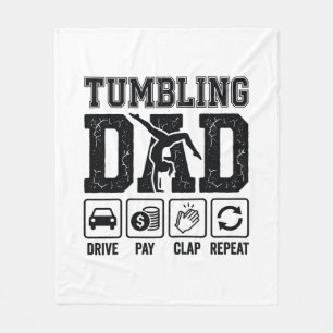 Tumbling Dad Drive Pay Klatschen Wiederholen Shirt Fleecedecke