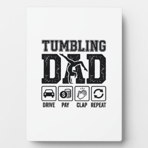 Tumbling Dad Drive Pay Klatschen Wiederholen Shirt Fotoplatte