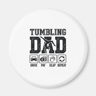 Tumbling Dad Drive Pay Klatschen Wiederholen Shirt Magnet
