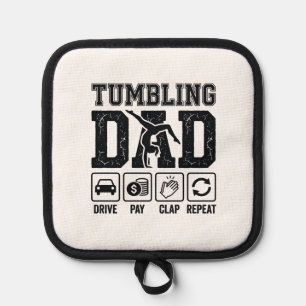 Tumbling Dad Drive Pay Klatschen Wiederholen Shirt Topflappen