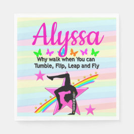 TUMBLING GYMNASTICS QUEEN SERVIETTE