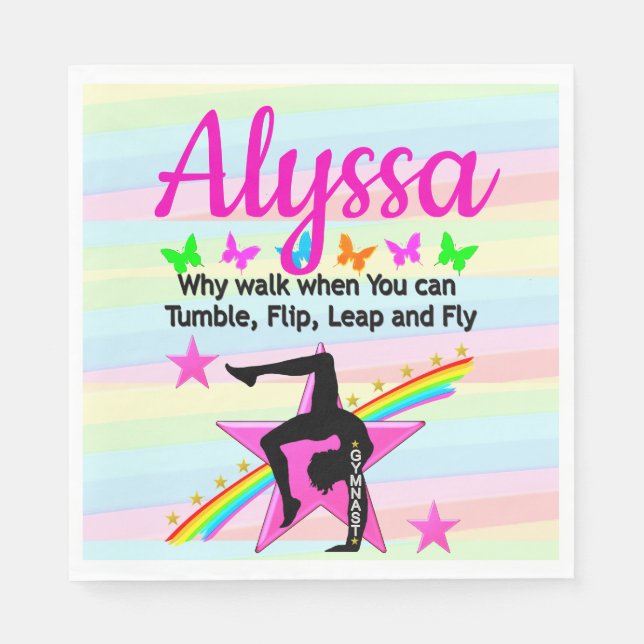 TUMBLING GYMNASTICS QUEEN SERVIETTE (Vorderseite)