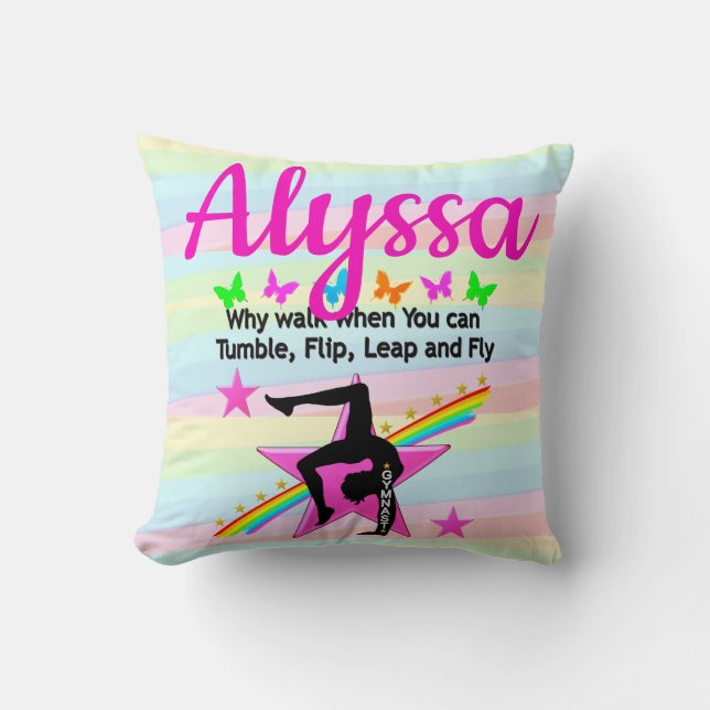 TUMBLING GYMNASTICS QUOTE DESIGN KISSEN (Vorderseite)
