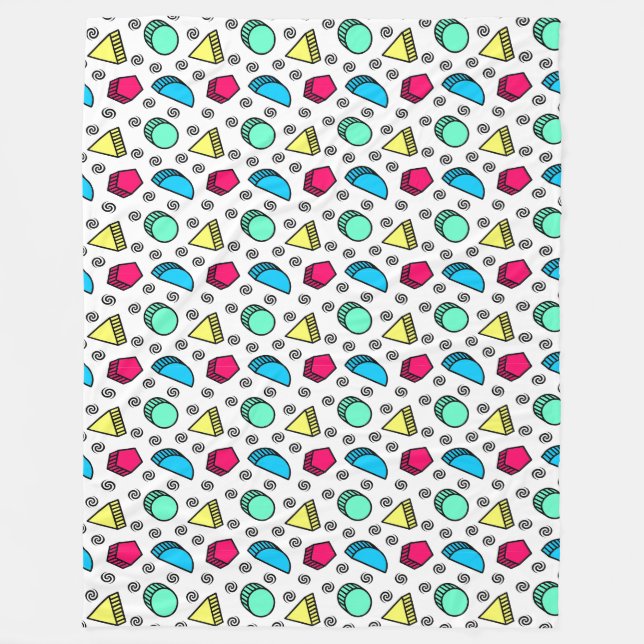 Tumbling Neo Memphis Style Fleecedecke (Vorderseite)