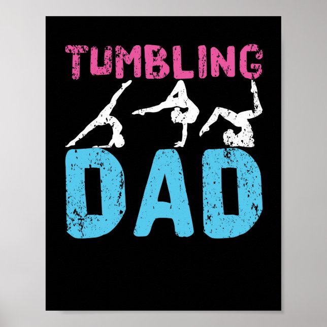 Tumbling Vater Funny Gymnastics Daddy Gymnastin Va Poster (Vorne)