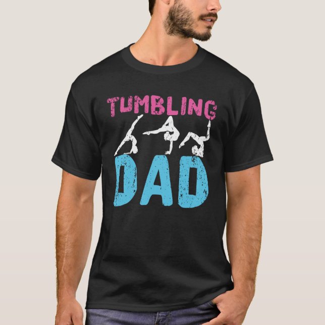 Tumbling Vater Funny Gymnastik Daddy Gymnast Vater T-Shirt (Vorderseite)