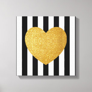 TUMBLR WAND-KUNST-GOLDGlitzer-HERZ Leinwanddruck