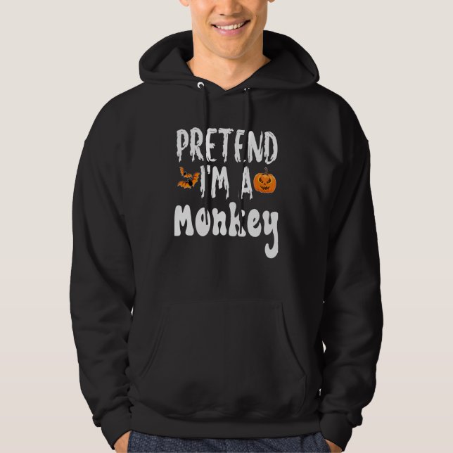 Tümele mich als Affe Halloween-Kostenüm-Party Hoodie (Vorderseite)