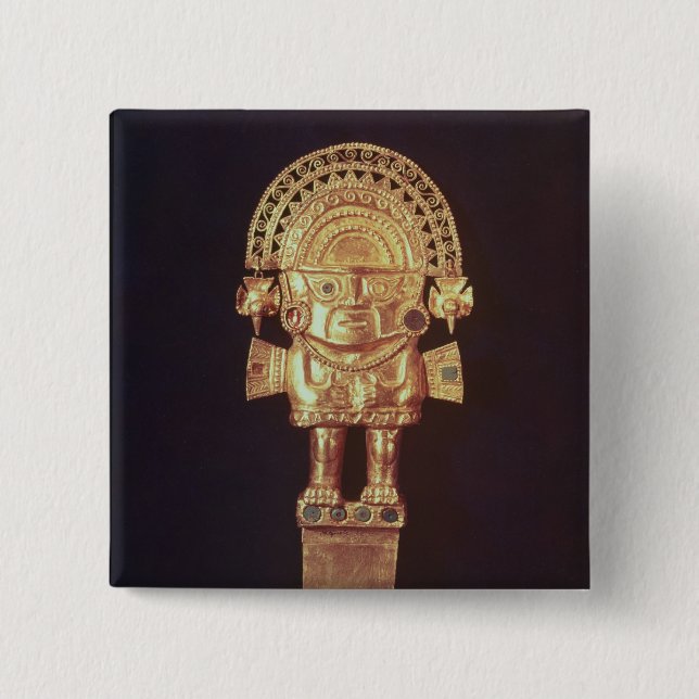 Tumi oder zeremonielles Messer in der Form von Button (Vorderseite)