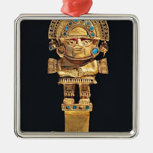 Tumi oder zeremonielles Messer in Form Ornament Aus Metall (Vorne)