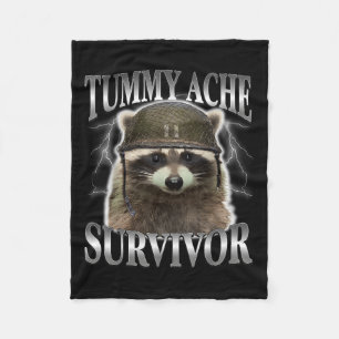 Tumorache Survivor Raccoon Funny Sprichwort Cats M Fleecedecke