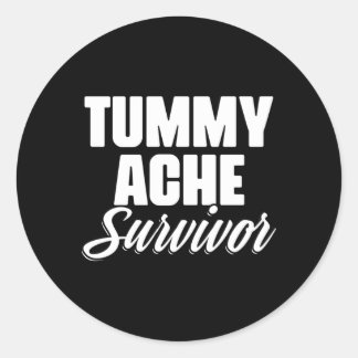 Tumorache Survivor Tumorache Stomach Ache Runder Aufkleber