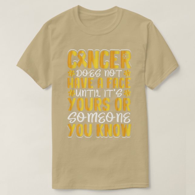 Tumorerziehungsmotivation für Kinder Gelber Ribbo T-Shirt (Design vorne)