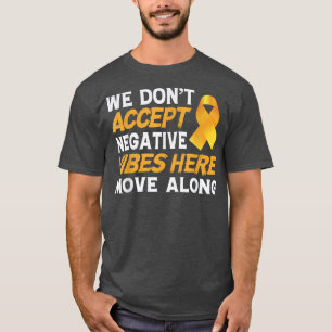 Tumorerziehungsmotivation für Kinder Gelber Ribbo T-Shirt