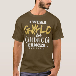 Tumorüberlebung im Kindesalter I Trage Gold Awaren T-Shirt