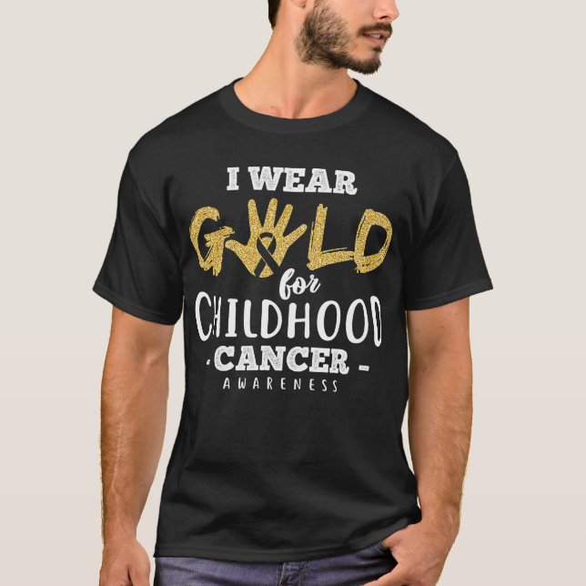 Tumorüberlebung im Kindesalter I Trage Gold Awaren T-Shirt (Vorderseite)