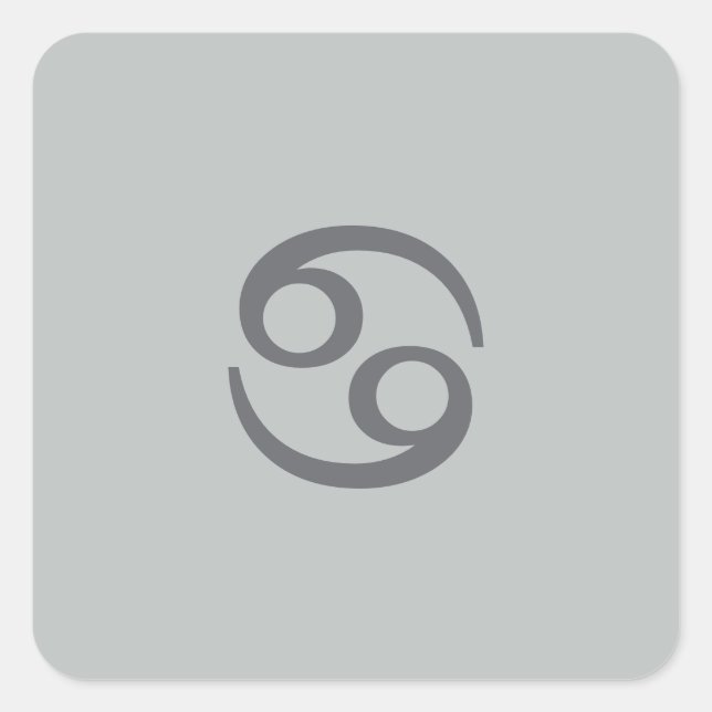 Tumorzodiac - blassgrau quadratischer aufkleber (Vorderseite)