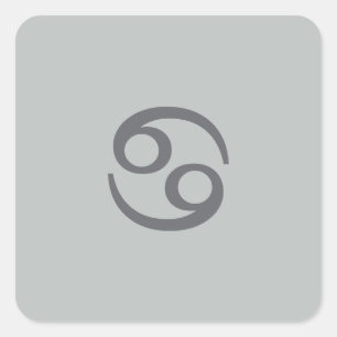 Tumorzodiac - blassgrau quadratischer aufkleber