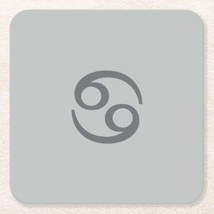 Tumorzodiac - blassgrau rechteckiger pappuntersetzer