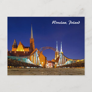 Tumski Bridge Wroclaw Polen Postcard Postkarte
