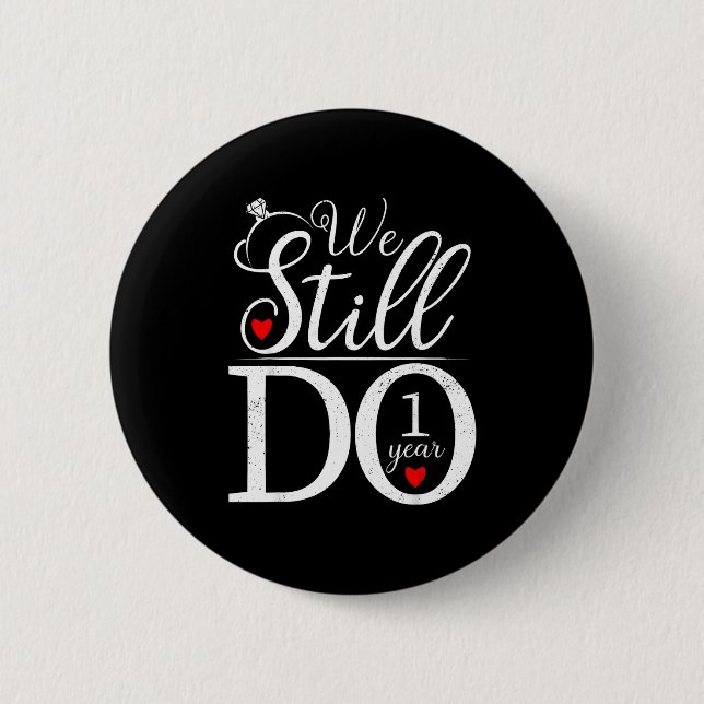 Tun 1 Paar noch ihre 1. Hochzeit Button (Vorderseite)
