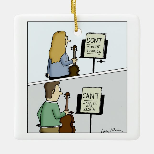 Tun nicht und schräges Sutdies für Violine und Keramikornament (Vorderseite)