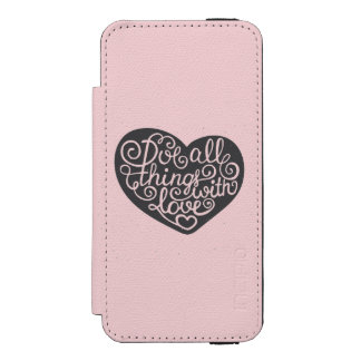 Tun Sie alle Sachen mit Liebe Incipio Watson™ iPhone 5 Geldbörsen Hülle