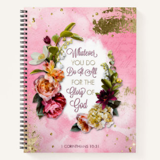 Tun Sie alles für die Herrlichkeit Gottes Notizbuch