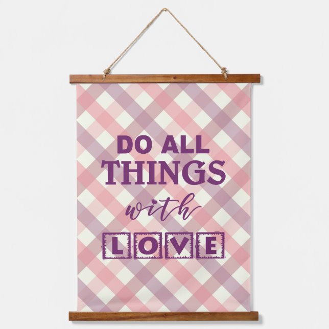 TUN SIE ALLES! WANDTEPPICH MIT HOLZRAHMEN (Vorderseite)