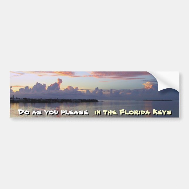 Tun Sie als Sie bitte in den Florida-Schlüsseln Autoaufkleber (Vorne)