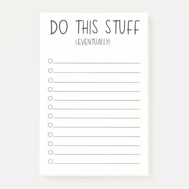 Tun Sie das irgendwann Post-it Klebezettel (Vorderseite)