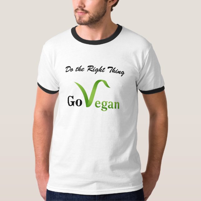Tun Sie die rechte Sache gehen veganer Ring-T - T-Shirt (Vorderseite)