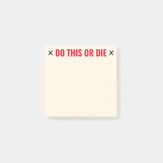 Tun Sie dies oder die lustiges Post-it Klebezettel